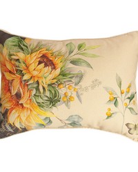 Sunflower Fields mnkrect Dye Pillow by   