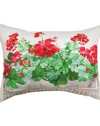 Geraniums 18x13 Climaweave Pillow by   