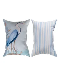 Herons And Stripes 13x18 Climaweave Pillow by   