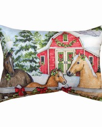 Holiday Homestead18x13 Climaweave Pillow by   
