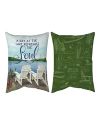 Lake Life a Day At The Lake 13x18 Climaweave Pillow by   