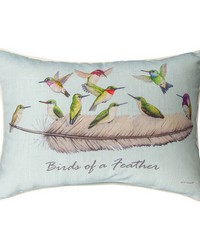 Birds Of A Feather 18x13 Pillow by   