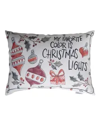 My Favorite Color Is Christmas Lights 18x13 Climaweave Pillow by   