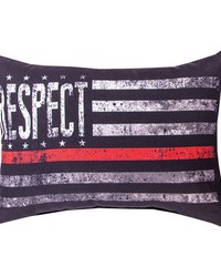Respect The Firemen 18x13 Buck Wear Climaweave Pillow by   