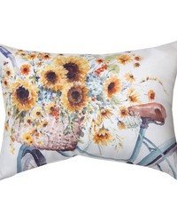 Sunflowers Forever 18x13 Climaweave Pillow by   