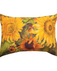 Sunny Faces Porrect Pillow by   