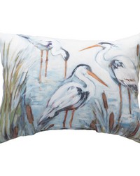 Coastal Shores-three Herons In Water 18x13 Climaweave Pw by   