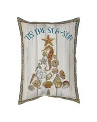 Nautical Holiday Tis The Season Climaweave Pillow by   