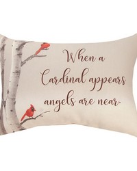 When A Cardinal Appears Pillow by   