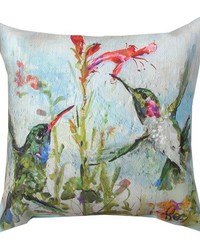 Two Hummingbirds rp18 Pillow 100 by   