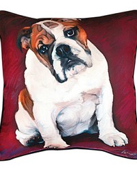Bulldog Baby Rmc18 Pillow by   