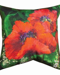 Bright Poppies18x18 Pillow by   