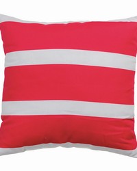 Stripe Red 18 X 18 Climaweave Pillow by   