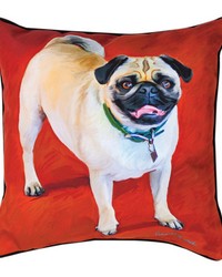 The Pug 18in Pillow by   