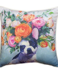 Dogs In Bloom French Bull Dog  Ga by   