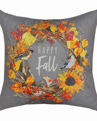 Fall Wreaths happy Fall Pillow by   