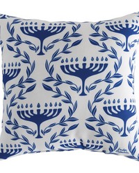 Happy Hanukkah All Over Menorah 18 In Climaweave Pillow by   