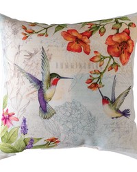 Hummingbirds 18 In Climaweave Pillow by   