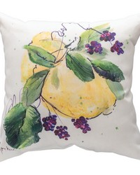 2  Lemons And Berries 18x18 Climaweave Pillow by   