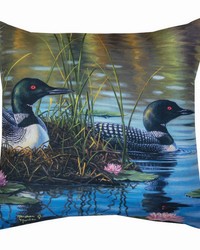 Loon Pair 18 Pillow Climaweave by   