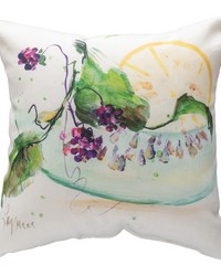 Melon Lemon And Berries 18x18 Climaweave Pillow by   