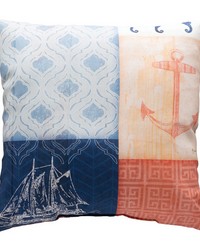 Nautical Wonder Navy Coral With Anchor by   