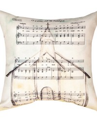 O Come All Ye Faithful Climaweave 18 Pillow by  RM Coco 