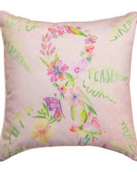 Pink Courage Sim18 Dye Pillow by   