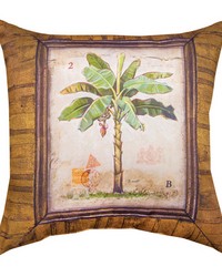 Palm Trees Brown Climaweave Pillow by   