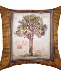 Palm Trees Brown 2 18x18 Climaweave Pillow by   