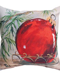 Red Ornament 18 In Climaweave Pillow by   