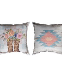 Rosewood Ranch - Boots 18 In Climaweave Pillow by   