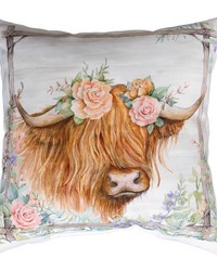 Rosewood Ranch - Highland Cow 18 Climaweave Pillow by   