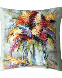 Flowers In Silver Coffee Pot Rp 18 Climaweave Pillow by   