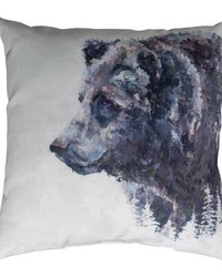 Whispers Of The Wild - Bear 18 In Climaweave Pillow by   