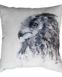 Whispers Of The Wild - Owl 18 In Climaweave Pillow by   