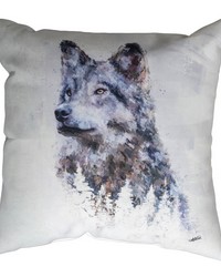 Whispers Of The Wild - Wolf 18 In Climaweave Pillow by   