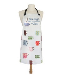 This House Runs On Coffee And Jesus Apron by   