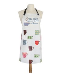 This House Runs On Coffee And Jesus Apron by   