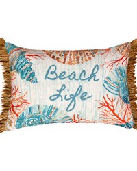 Beach Life Word Pillow by   