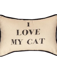 I Love My Cat word Pillow by   