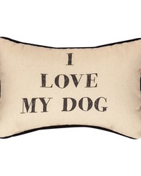 I Love My Dog Word Pillow by   