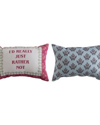 Id Really Just Rather Not 12.5x8.5 Climaweave Word Pillow by   