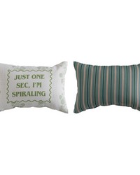 Just One Sec I'm Spiraling 12.5x8.5 Climaweave Word Pillow by   
