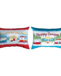 Happy Camper - Home Is Where You Park It 12.5x8.5 Slimaweave Word Pillow by   