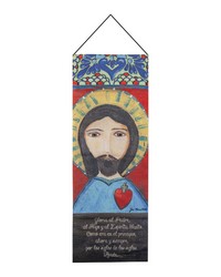 Sacred Heart Spanish -mou-13x36 Dye by   