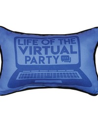Virtual Party Word Pillow  Bwr by   