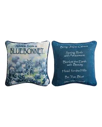 Advice From A Bluebonnet 17 Pillow by   