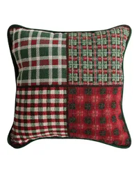 Holiday Plaid 17x17 Pillow by   