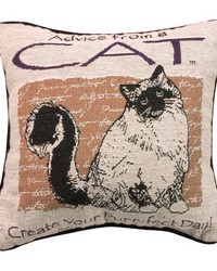 Advice From A Cat 12 Pillow by   